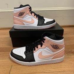 Jordan 1 Mid Arctic Orange Black Toe