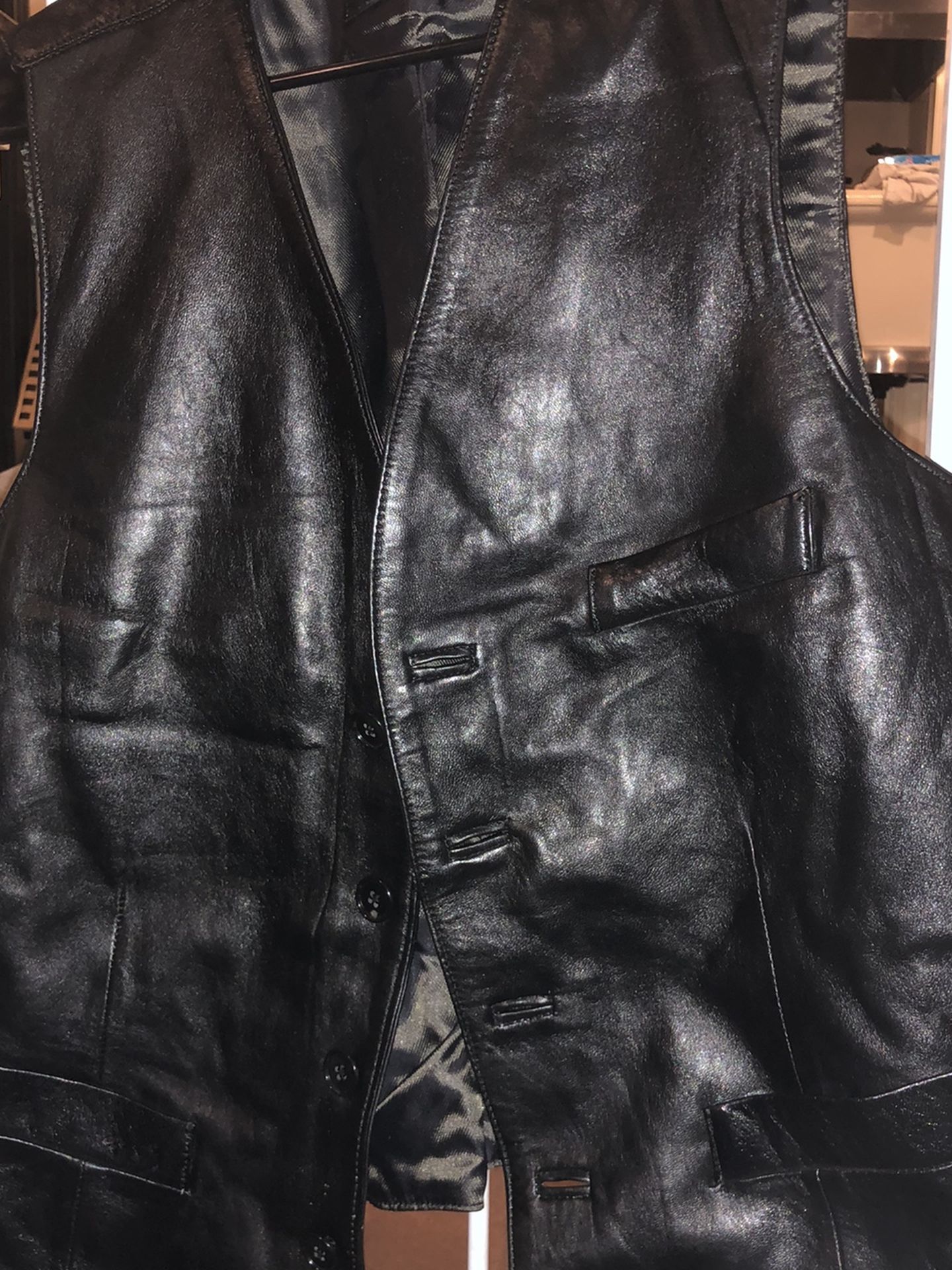 Reduced New Men’s Leather Vest