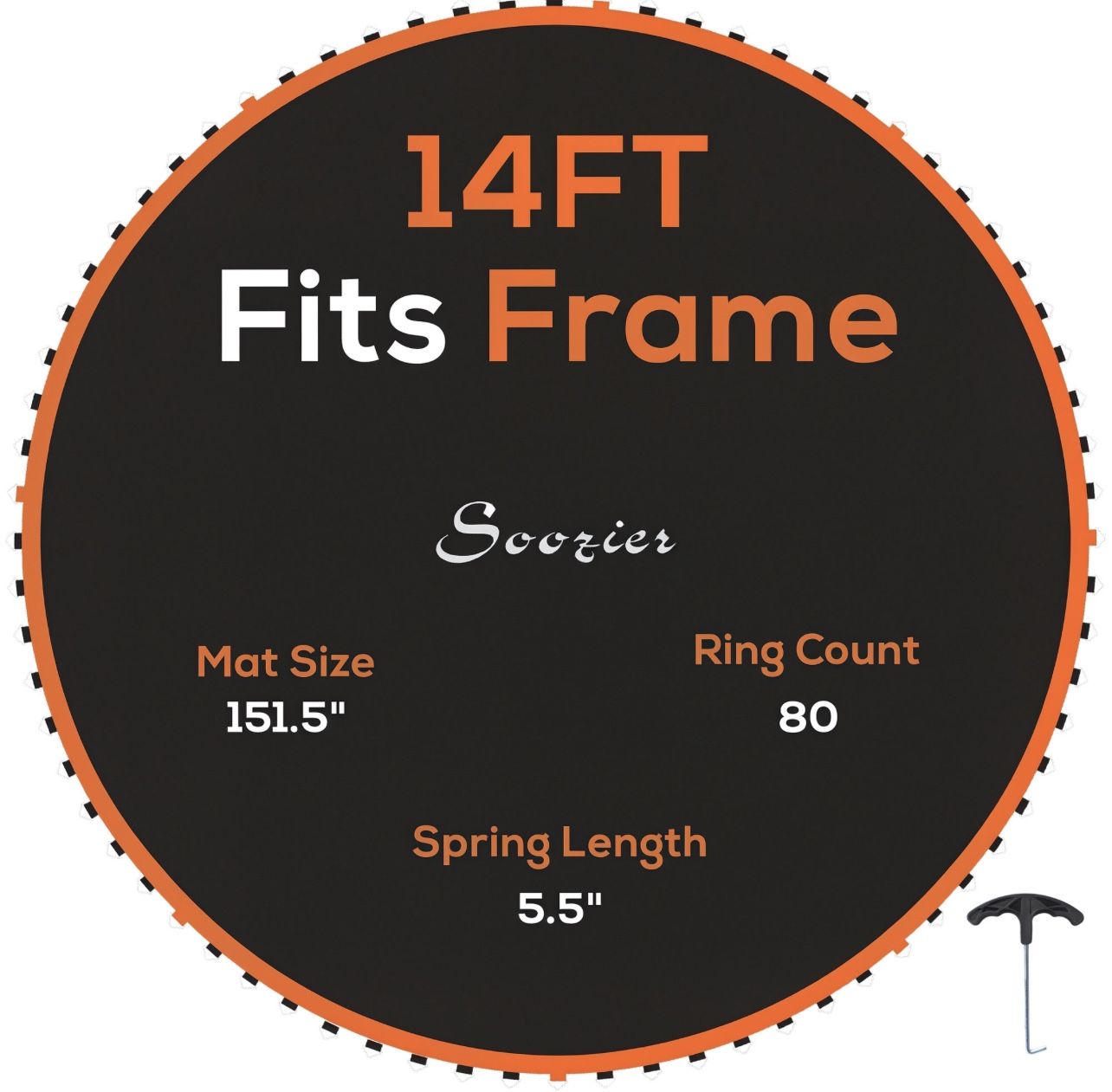 Trampoline Replacement Mat, Fits 14'