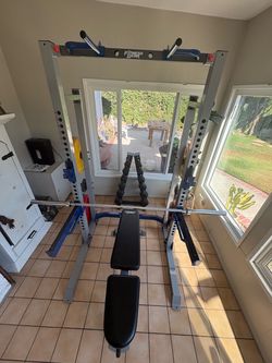 Squat Rack with Bench Pro HR 600 Only (Dumbbells not included)