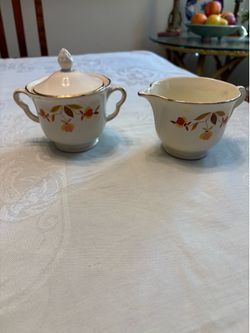 Hall Autumn Leaf Sugar and Creamer