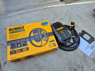 Dewalt Level-2 Wall Mounted Electric Vehicle EV Charger up to 48 Amps, 240-Volt AC 11.5 Kw, 25 ft. Cable, Weatherproof, Black