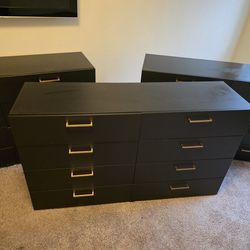 Black Dressers w/ TV