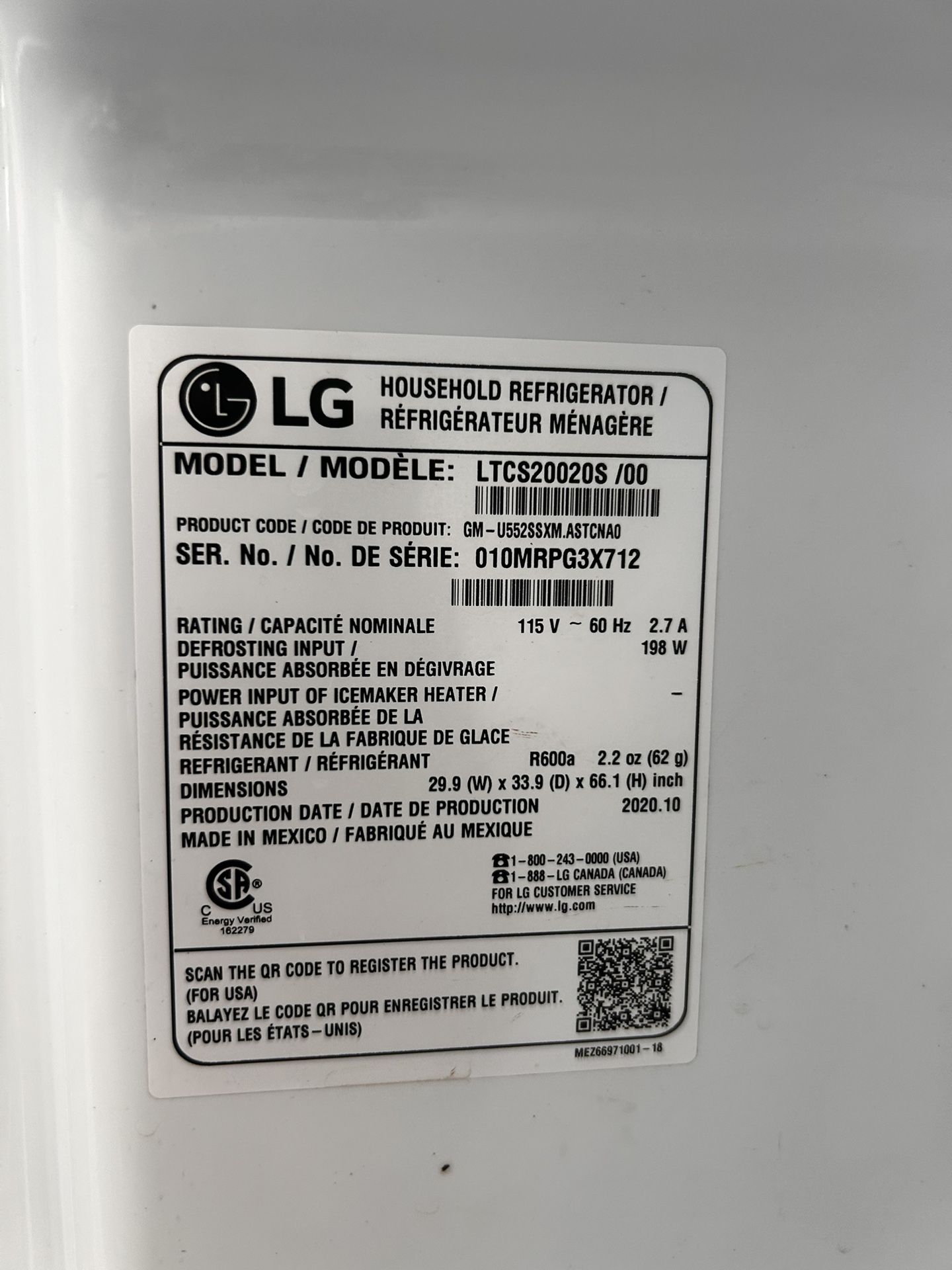 LG Refrigerator