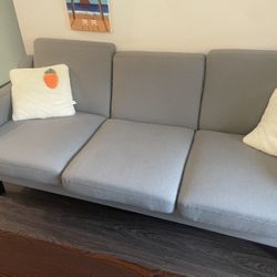 Grey Sofa – Barely Used, Excellent Condition