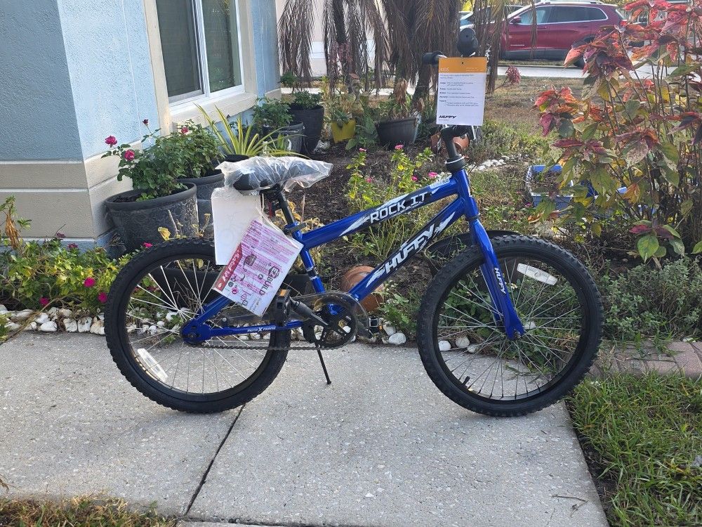 New Huffy 20" Rock It Kids' Bike, Fits Riders 44"-56", Blue, Child, Boys