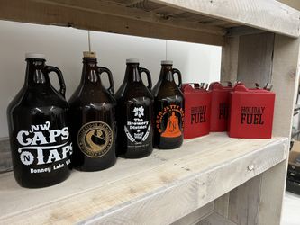 Random Shot Glasses, 54OZ Flasks, And Beer Growlers
