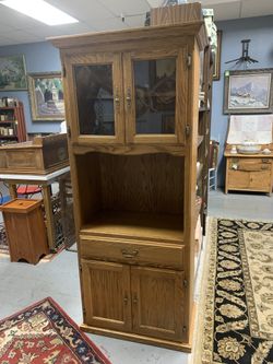 Vintage China Hutch Cabinet 
