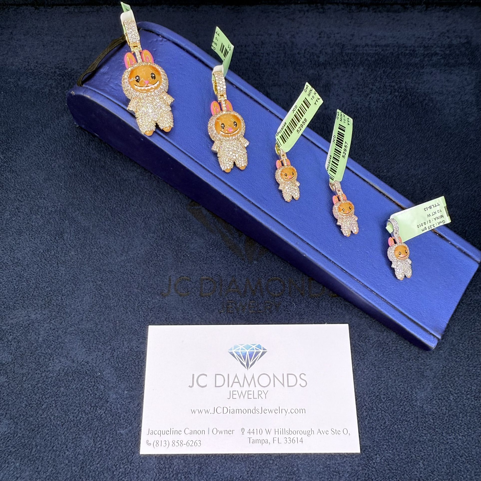 Labubu Pendants Diamonds Real And Gold 10k Each Have Different Price