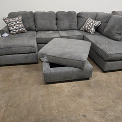 New Plush Gray Sectional