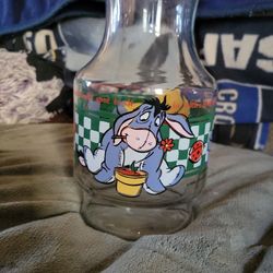 Winnie The Poo Glass Pitcher