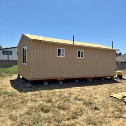 12x20 FT Storage Shed, Waterproof Resin Outdoor Storage Shed with Floor & Window & Lockable Doors and Vents, Tool Shed And Many More 