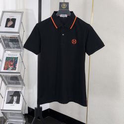 Herme s Black Polo Shirt New 