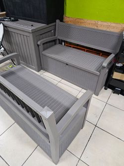 Outdoor Patio Bench Set 70g each