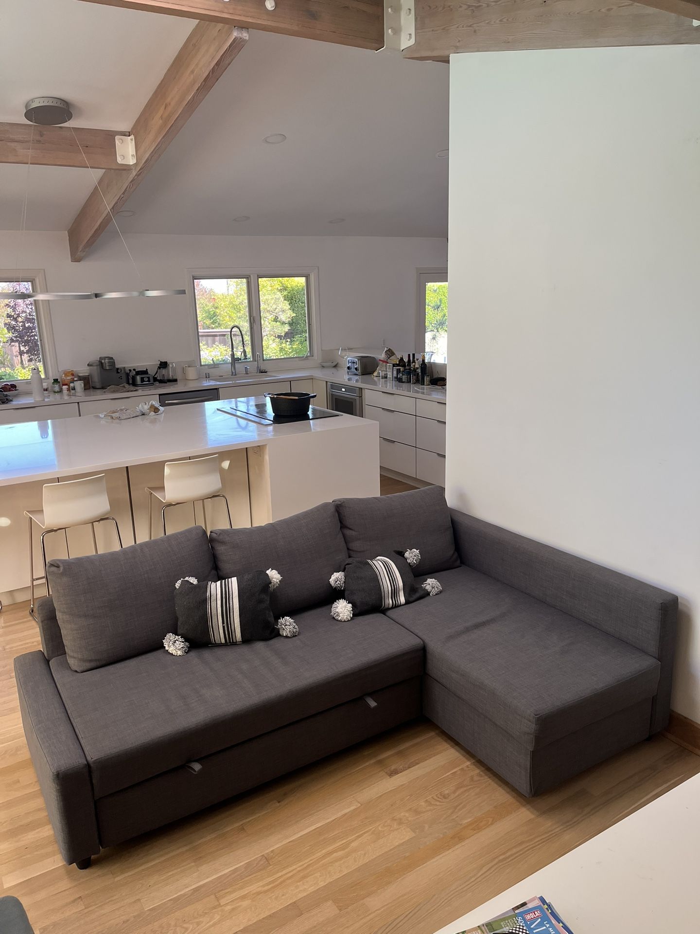 Gray Pullout Couch