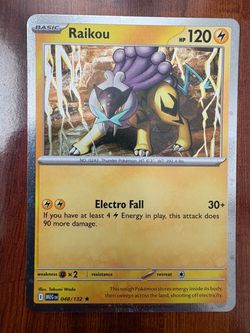 Pokemon Raikou 48/132 Mega Evolution Black Star Promo Cosmo Holo NM/M