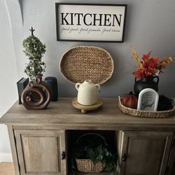 Rustic Better TV Stand, Weathered Oak Finish