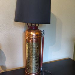 Antique fire extinguisher lamp
