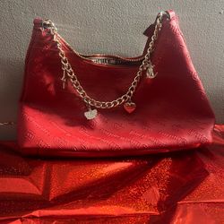 Juicy Couture Red Shoulder Bag With Charm