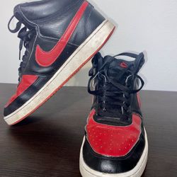 Nike Court Vision Mid Black Red Size 10