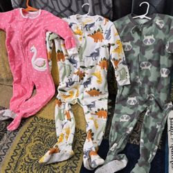 Toddler Fleece Zip-Front One Piece Footed Pajama