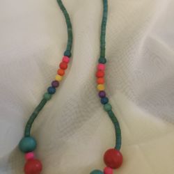 Wooden Necklace RARE NICE Multi