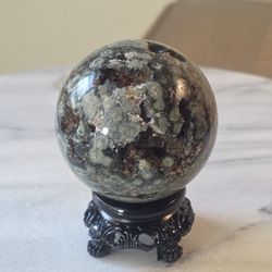 0.4 Lb (201g) Sparkle Druzy Ocean Jasper Sphere Quartz Crystal 