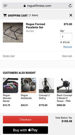 ROGUE Fitness Formed Parallette Set CrossFit Gymnastics for