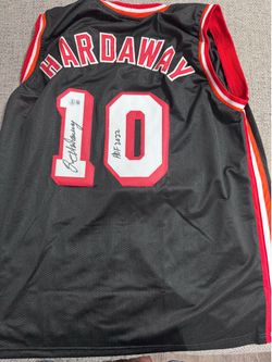 Tim Hardaway Signed Autographed Custom Custom Jersey- Beckett Coa- Miami Heat