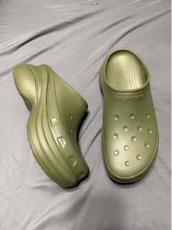 Balenciaga x Crocs Rubber Mules - Green/Kahki- Size 45