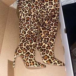 Leather Thigh High Boots