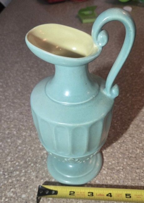#1080 Red Wing Handmade Art Deco Pottery Ewer