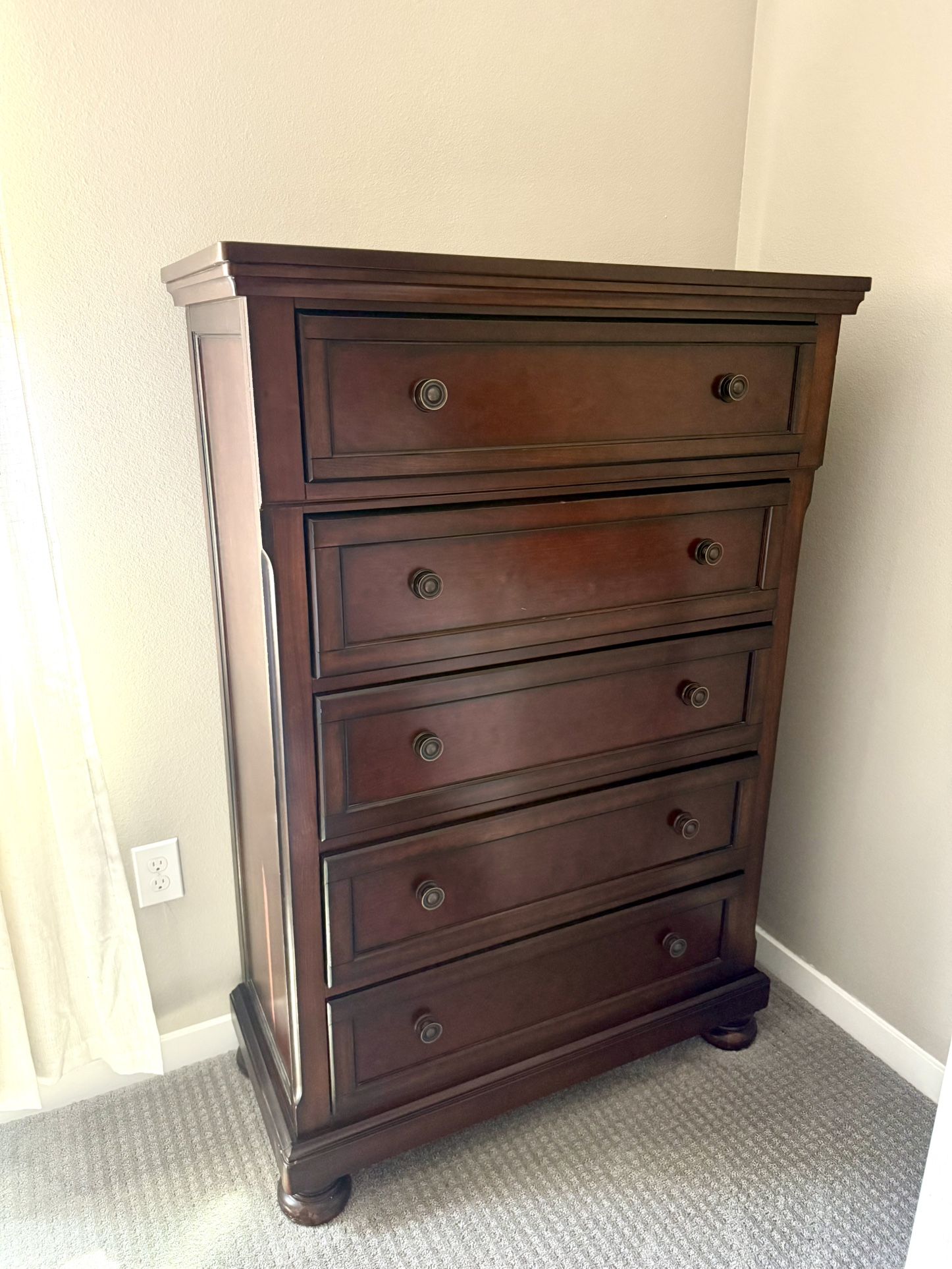 Tall Dresser Ashley Porter 5 Drawer Chest of Drawers
