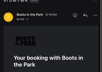 Boots in the park vip 1 ticket