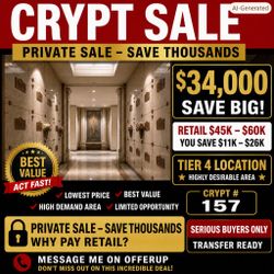 Indoor Double Mausoleum Crypt – Inglewood Park Cemetery (Tier 4)