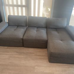 Gray sectional Couch 