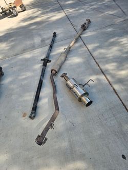 Exhaust system and driveshaft for 1997 to 2001 Honda Crv