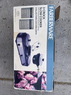 Farberware 3 Crock Slow Cooker Buffet Server – Triple Crock Pot 