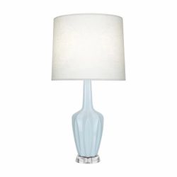 30” Baby Blue Pair of Lamps