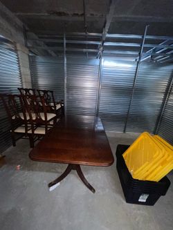 Dining table and chairs