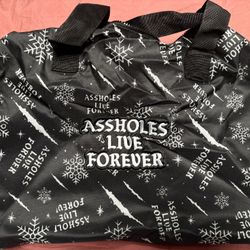 Brand New Assholes Live Forever Duffel Bag