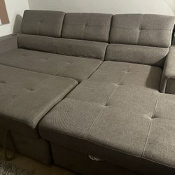 Small Sleeper Sectional With USB Port Charger