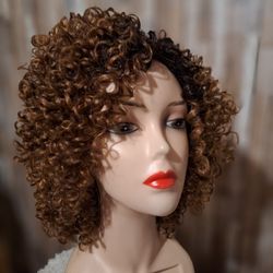 Human Hair Blend Wig 
