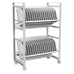  Charging Cart, Two-Shelf Tablet