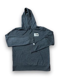North Face grey box logo hoodie