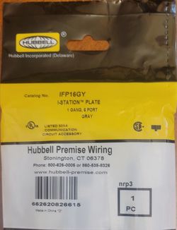 Hubbell Data Wall Plates.  Cases 10 For All