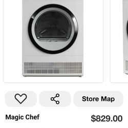 4.0 cu. ft. ventless, Condensing Front Load Stackable Electric Dryer, 24 in. in White