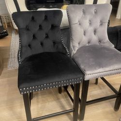 SoarFlash Bar Stools Set of (2) Black