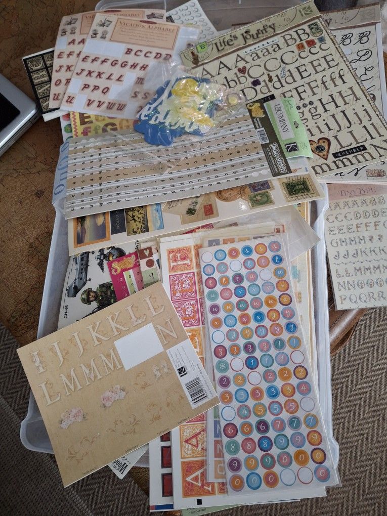 3x14 Container Of Letter & Number Stickers