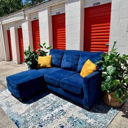 small blue sectional
